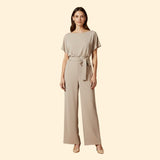 Women's Elegant Tie-Waist Jumpsuit