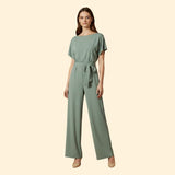 Women's Elegant Tie-Waist Jumpsuit