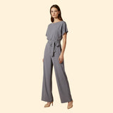 Women's Elegant Tie-Waist Jumpsuit