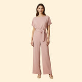Women's Elegant Tie-Waist Jumpsuit