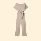 Women's Elegant Tie-Waist Jumpsuit