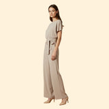 Women's Elegant Tie-Waist Jumpsuit