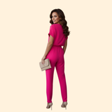 Women's Stylish Belted Jumpsuit