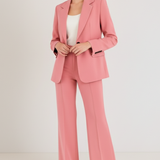Kaizo Women's Tailored Two-Piece Pantsuit Set with Blazer and Trousers