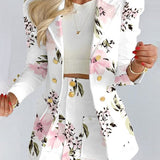 Women Double Breasted Blazer Mini Skirt Set Matching Two Piece