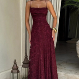 Women's Floral Maxi Dress Spaghetti Strap Backless Wedding Guest