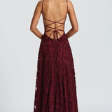 Women's Floral Maxi Dress Spaghetti Strap Backless Wedding Guest