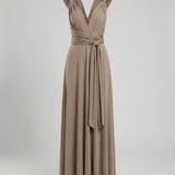 Women's Multiway Wrap Maxi Dress - V-Neck and Versatile Tie Design
