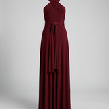 Women's Multiway Wrap Maxi Dress - V-Neck and Versatile Tie Design