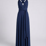 Women's Multiway Wrap Maxi Dress - V-Neck and Versatile Tie Design