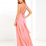 Women's Multiway Wrap Maxi Dress - V-Neck and Versatile Tie Design