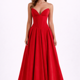 Ava Womens Strapless Midi Dress