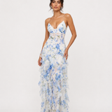 Aviva Floral Ruffle Maxi Dress