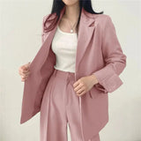 Kaizo Elegant Tailored Blazer and Trouser Set with Modern Relaxed Fit