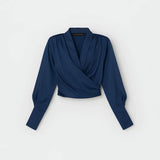 Elegant Wrap Blouse for Women for Office and Leisure