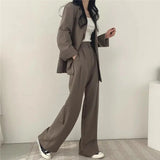 Kaizo Elegant Tailored Blazer and Trouser Set with Modern Relaxed Fit