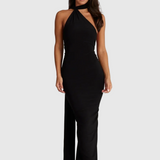 Natalia – maxi Dress with Sash Tie Waist Detail Long Dress