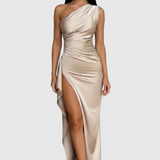 Flora – satin Maxi Dress Slip Gown with Thin Straps
