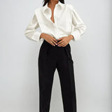 Women's boxy shirt with multiple buttons