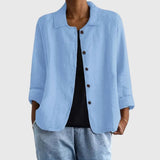 Cotton Light Jacket Button-Front Casual