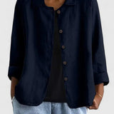 Cotton Light Jacket Button-Front Casual