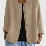 Cotton Light Jacket Button-Front Casual
