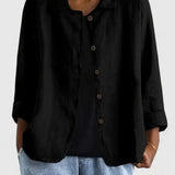 Cotton Light Jacket Button-Front Casual