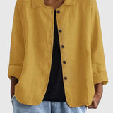 Cotton Light Jacket Button-Front Casual