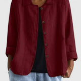 Cotton Light Jacket Button-Front Casual