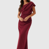 Luna – shoulder Draped Maxi Dress