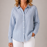 Effortless Striped Knit Cardigan