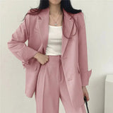 Kaizo Elegant Tailored Blazer and Trouser Set with Modern Relaxed Fit