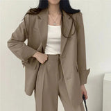 Kaizo Elegant Tailored Blazer and Trouser Set with Modern Relaxed Fit