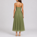 Women’s Elegant Pleated Maxi Dress for Weddings & Events