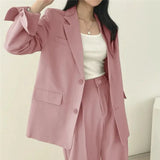 Kaizo Elegant Tailored Blazer and Trouser Set with Modern Relaxed Fit