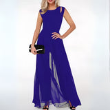 Women’s Sleeveless Cut-Out Shoulder Jumpsuit - Lightweight Weave