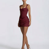 Sol| Draped Corset Mini Dress