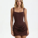 Sol| Draped Corset Mini Dress