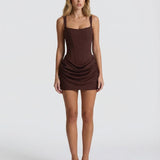 Sol| Draped Corset Mini Dress