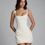 Sol| Draped Corset Mini Dress
