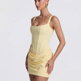 Sol| Draped Corset Mini Dress