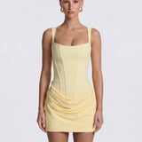 Sol| Draped Corset Mini Dress