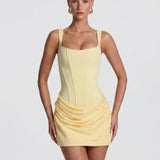 Sol| Draped Corset Mini Dress