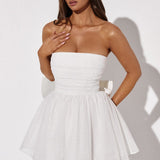 Strapless Tulle Mini Dress – Flared A-Line Party Dress
