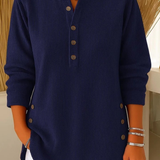 Ribbed Button Detail Tunic
