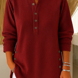 Ribbed Button Detail Tunic