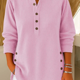 Ribbed Button Detail Tunic