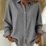 Effortless Striped Knit Cardigan