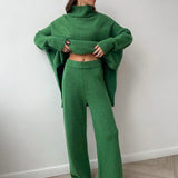 Kaizo Relaxed Turtleneck Knit Lounge Set