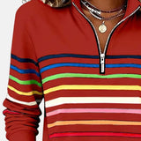 Women's Zip Jumper Quarter Zip Pullover Relaxed Fit